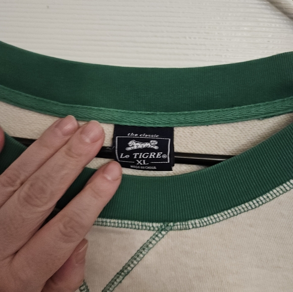 Le Tigre Cream and Green Sweater XL - Picture 5 of 5